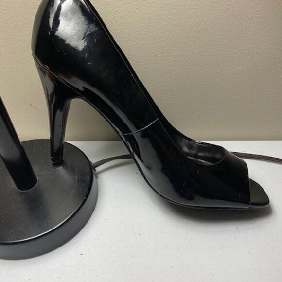 apostrophe Black Open Toe Women's Shoes: Size 8M - Picture 4 of 11